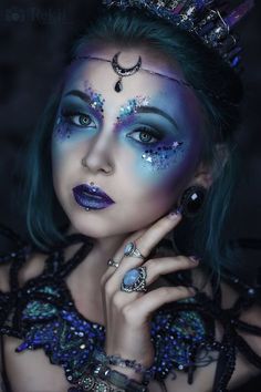 Alien Make-up, Makeup Zombie, Fantasy Make-up, Alien Makeup, Halloween Make-up Looks, Special Makeup, Halloween Makeup Inspiration