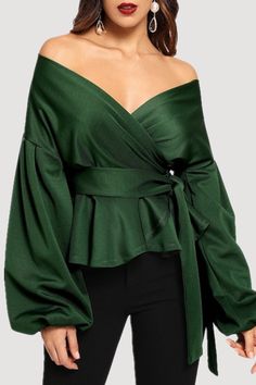 Details: Material: Cotton, Polyester Style: Elegant Pattern Type: Solid Element: Bandage, With Bow Neckline: V Neck Sleeve Style: Lantern Sleeve Sleeve Length: Long Sleeve Fit Type: Regular Clothing Length: Short Closed Type: Pullover Type: Solid Color Size(in) Length Bust Sleeve Length S 24 45.3 20.9 M 24.4 47.2 21.3 L 24.8 49.2 21.7 XL 25.2 51.2 22 2XL 25.6 53.1 22.4 Tips:Due to the many variations in monitors, the color in the image could look slightly different, please take physical design and color shall prevail.Please allow 0.4"-1" differs due to manual measurement. Elegant Pattern, Lantern Sleeve, Lantern Sleeves, Style Elegant, V Neck Tops, Sleeve Styles, Solid Color, Sleeve Length, V Neck