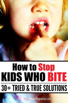 What to do when children bite, and how to stop biting behaviour. 30+ tried and true solutions from parents, teachers and carers. Biting In Preschool, Toddler Biting At Daycare, Childcare Teacher, Happy Hooligans, Prepare For Labor, Notes To Parents, Toddler Biting, Toddler Ideas, Learning Tips