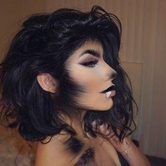 Carnaval Make-up, Fete Emo, Beautiful Halloween Makeup, Halloweenský Makeup, Halloween Makeup Inspiration, Halloween Tattoo, She Wolf