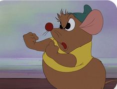 a cartoon mouse with an evil look on his face