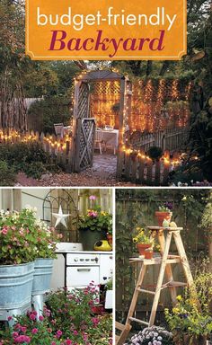 Diy Outdoor Projects, Tattoo Plant, Cheap Backyard, Garden Ideas Cheap, Budget Garden, Easy Backyard, Diy Outdoor Decor, Back Yard Ideas, Outdoor Diy Projects