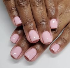 Very Short Acrylic Nails Natural, Natural Nails Pink Design, Acrylic Overlay Nails Short Pink, Overlays Acrylic Nails, Pink Biab Nails Short, Pink Acrylic Overlay Natural Nails, Very Short Square Gel Nails, Pink Gel Overlay Nails, Short Squavol Nails