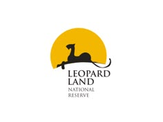 the logo for leopard land national reserve, which is located in front of an orange sun