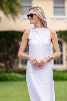 Meet Jane - an elegant take on the perfect 1960s silhouette with a touch of 90s modernism. Easy, timeless and the perfect dress to showcase your most treasured accessories, she is a must for every wardrobe. Made of 100% silk dupioni, this dress features a slight a-line cut, hits mid-ankle & has a zipper closure in the back. From New York with a BB pump to Harbour Island with a jeweled flat, this dress effortlessly combines style & comfort. Dupioni silk is a luxurious handloom textile known for its textured, shimmering quality and features natural irregularities and slubs. The fabric's characteristic variations in color and texture add to its unique charm and appeal. Sizing Info: Fits true to size. XS (00-0), S (2-4), M (6-8), L (10-12), XL (14) XS S M L XL US Dress Size 00-0 2-4 6-8 10-12 Summer Evening H-line Midi Dress, Structured A-line Summer Dress, Spring Formal H-line Dress, Classic H-line Spring Dress, Summer Evening Midi Dress H-line, Summer Evening Midi H-line Dress, Modern Spring Cocktail Dress, Classic Spring Dress With Structured Fit, Classic Structured Dresses For Spring