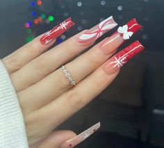 Long Acrylic, 2024 Christmas, Uñas Acrilicas, Long Acrylic Nails, Fall Nails, Christmas 2024