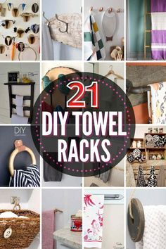 21 diy towel racks that are easy to make and great for the bathroom or bedroom