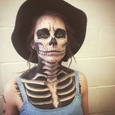 Scary Skeleton Costume, Maquillage Pin Up, Skeleton Chest, Halloween Skeleton Makeup, Den Mrtvých, Halloween Makeup Diy, Skeleton Makeup, Halloween Makeup Scary, Halloween Makeup Tutorial