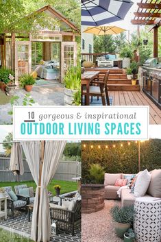 #BeautifulSeating #PracticalOutdoors #ElegantSeating Inspiring Outdoor Spaces, Beautiful Outdoor Living Spaces, Diy Outdoor Decor, Outdoor Diy Projects, Beautiful Outdoor Spaces, French Home Decor, Decks Backyard, Natural Home Decor, Affordable Home Decor