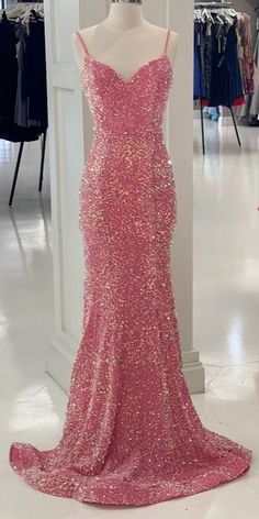 Блиск рожева оксамитова кохана русалка довге офіційне плаття Pink Glitter Dress, Glitter Rosa, Model Gamis, Vestidos Color Rosa, Teen Outfits, Long Formal Dress, Corset Dress Prom, Most Beautiful Dresses, Glitter Dress