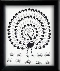 a black and white peacock in a frame