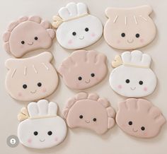 decorated cookies in the shape of teddy bears