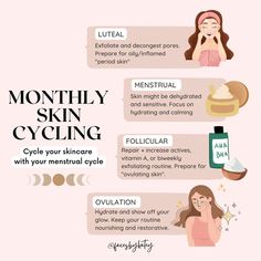 Skin Cycle, Hormone Nutrition, Skin Cycling, Healthy Hormones, Happy Hormones, Self Care Activities