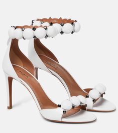 Alaia Heels, Fashion Sandals, Shoes White, Leather Tote Bag, High Heel Sandals, Black Sandals, High Heel Shoes, Women's Shoes Sandals