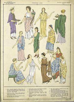 an old fashion magazine with women in ancient dress