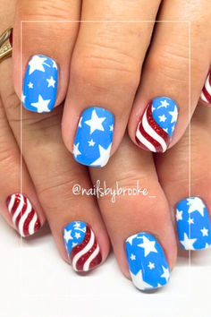 american flag nails designs Fake Nails Designs