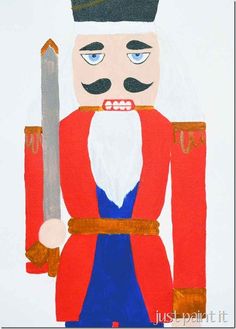 cardboard-Nutcracker-24 Cardboard Nutcracker, Make A Nutcracker, Camping Coloring Pages, Glitter Paint, Handmade Christmas Decorations, Seasonal Crafts, Dollar Store Crafts