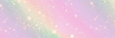 a pastel rainbow background with stars and sparkles in the sky, as seen from above