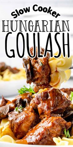 this slow cooker hungarian goulash is the perfect way to use up leftover meat