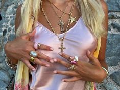 Bling Outfits, Albufeira, Dope Jewelry, Funky Jewelry, Stacked Jewelry, Jewelry Lookbook, Dream Jewelry, Jewelry Inspo, Summer Jewelry