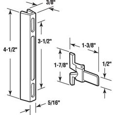 an image of a door handle with measurements