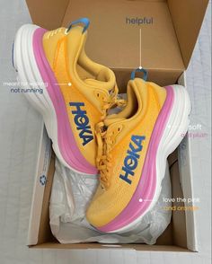 Have you heard of the brand HOKA?? I hadn’t until it kept popping up on my fyp on TikTok anyway I felt like rewarding myself so I bought these really cute walking shoes 🧡🩷 Don’t recommend running in them, they’re great for long walks ( on the beach ) just kidding  ⭐️Overall rating: 5/5 🛍Brand: HOKA 💰Price: $165 #hoka #running #walking #haul #gym #aesthetic #itgirl Hoka Aesthetic, Xc Spikes, Cute Walking Shoes, Hoka Womens, Spikes Running Shoes, 19th Bday, Walks On The Beach, Gym Aesthetic