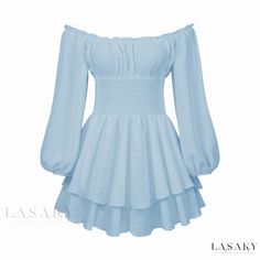 Lasaky - Soft, Breathable Leggings for Casual Occasions Dress Green Short, Off Shoulder Long Sleeve Dress, Cute Blue Dresses, Off Shoulder Romper, Ruffle Jumpsuit, Legging Jeans, High Waist Fashion, Ruffle Romper, Long Sleeve Jumpsuit