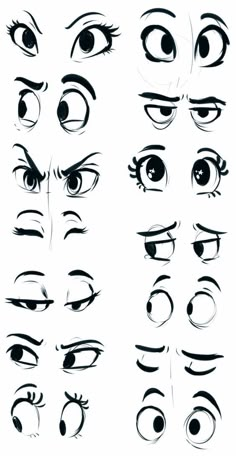 the different types of eyes and eyebrows in this drawing lesson, you can see how to draw