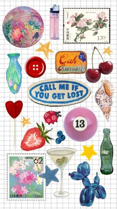 an image of various items that are on a piece of paper with the words call me if you get lost