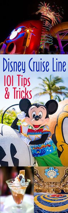 disney cruise line 101 tips and tricks with mickey mouse at disneyland world in the background