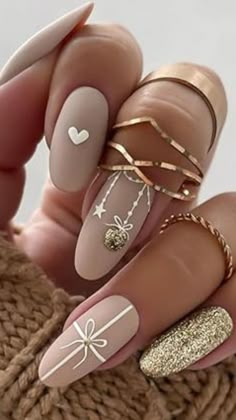 Star Nails, Christmas Nail Designs, Nailed It, Nail Accessories, Holiday Nails, Nude Nails, False Nails