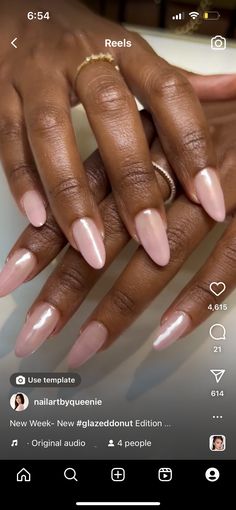 Neutral Pink Chrome Nails, Shimmery Pearl Nails, Subtle Pink Chrome Nails, Square Bridal Nails, Pink Chrome Nails Black Women, Fun Bachelorette Nails, Pink Chrome Nails With Pearls, Light Pink Pearl Chrome Nails, Pink Mermaid Nails