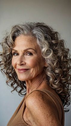 Style Curly Hairstyles for Women Over 60 Romantic Hair, Hair Challenge, Seamless Hair Extensions, Gray Hair Cuts, Hair Advice, Stylish Haircuts