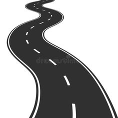 Winding road vector illustration Drawings Of Roads, Cartoon Road, Road Clipart, Road Illustration Art, Winding Road Drawing, Road Illustration Design