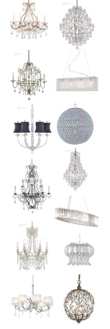 an assortment of chandeliers hanging from the ceiling