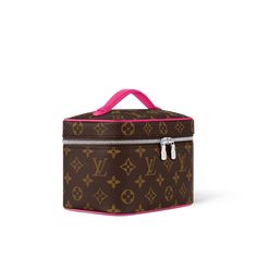 LOUIS VUITTON® - Nice Mini - Pondichery Pink Louis Vuitton Makeup Bag, Mini Tela, Mini Toile, Louis Vuitton Official Website, Vanity Bag, Pink Monogram, Luxury Purses, Vanity Case, Silver Jewelry Fashion