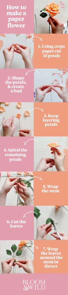 how to make paper flowers that look like roses