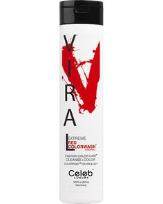 Viral Colorwash Extreme Red 8.25 oz Blonde Bleached Hair, Viral Shampoo, Vegan Hair Dye, Color Depositing Shampoo, Pale Blonde, Power Colors, Vegan Hair, Color Shampoo, Bleached Hair