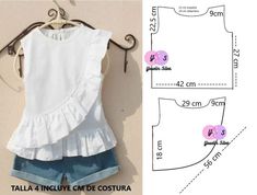 sewing pattern for girls'top and shorts