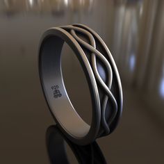 a close up of a ring on a table