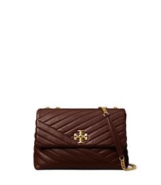 Directly from Tory Burch - The Kira Convertible Shoulder Bag is made of soft chevron-quilted leather with beveled Double T hardware. An adjustable chain strap adapts in the moment - doubled over the shoulder, or long and crossbody. Tory Burch Official Site. Kira Chevron Convertible Shoulder Bag, Tory Burch Kira Chevron, Kira Chevron, Tory Burch Kira, Womens Designer Handbags, Designer Shoulder Bags, Quilted Leather, Chain Strap, Designer Handbags