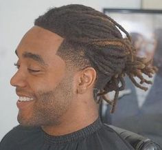 Ponytail Hairstyles Men, Dreads Inspiration, Blond Dreads, Short Burgundy Hair, Short Haircuts Black Hair, Hairstyle References, Locs Inspiration, Freeform Locs