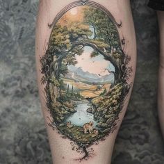 Woodsy Tattoos, Nature Tattoo Ideas, Mum Tattoo, Cool Nature, Garden Tattoos, Nature Tattoo, Landscape Tattoo, Aesthetic Tattoo, Sleeve Tattoos For Women