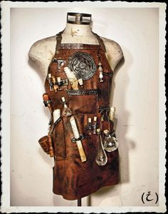 Punk Outfit, Steampunk Aesthetic, Steampunk Diy, Leather Apron