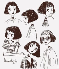 Cute Character Reference, Character Design For Comics, Leon The Professional Fanart, Cartoon Characters Poses, Professional Character Design, Cartoon Sketches Character Design Animation, Illustration Art Style Inspiration, Cartoons Art Style, 2d Concept Art Character Design