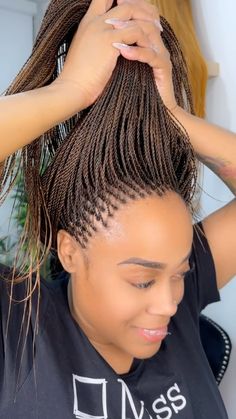 Hips (Master Braider, Coach & Braid Specialist) | From Sunny ☀️ California 🌴 to Miami, Florida 🌴☀️ Truly A Sunny Ray Of Beauty Inside & Out. Micro Twist Booking For… | Instagram Miami Braids, Micro Senegalese Twist, Micro Twist Braids, Medium Micro Braids, Senegalese Twist Styles, Micro Braids Styles, Micro Twists, Micro Braids Hairstyles, Cornrows Braids For Black Women