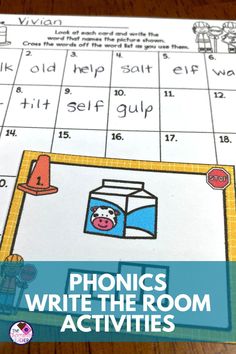 the phonics write the room activities for kids