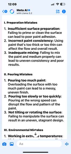 an iphone screen showing the instructions for how to paint