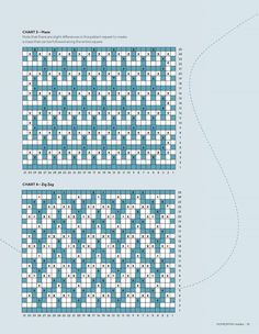 two crosswords are shown in blue and white, with the same pattern on each side