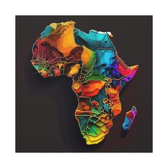 the map of africa is made up of different colors